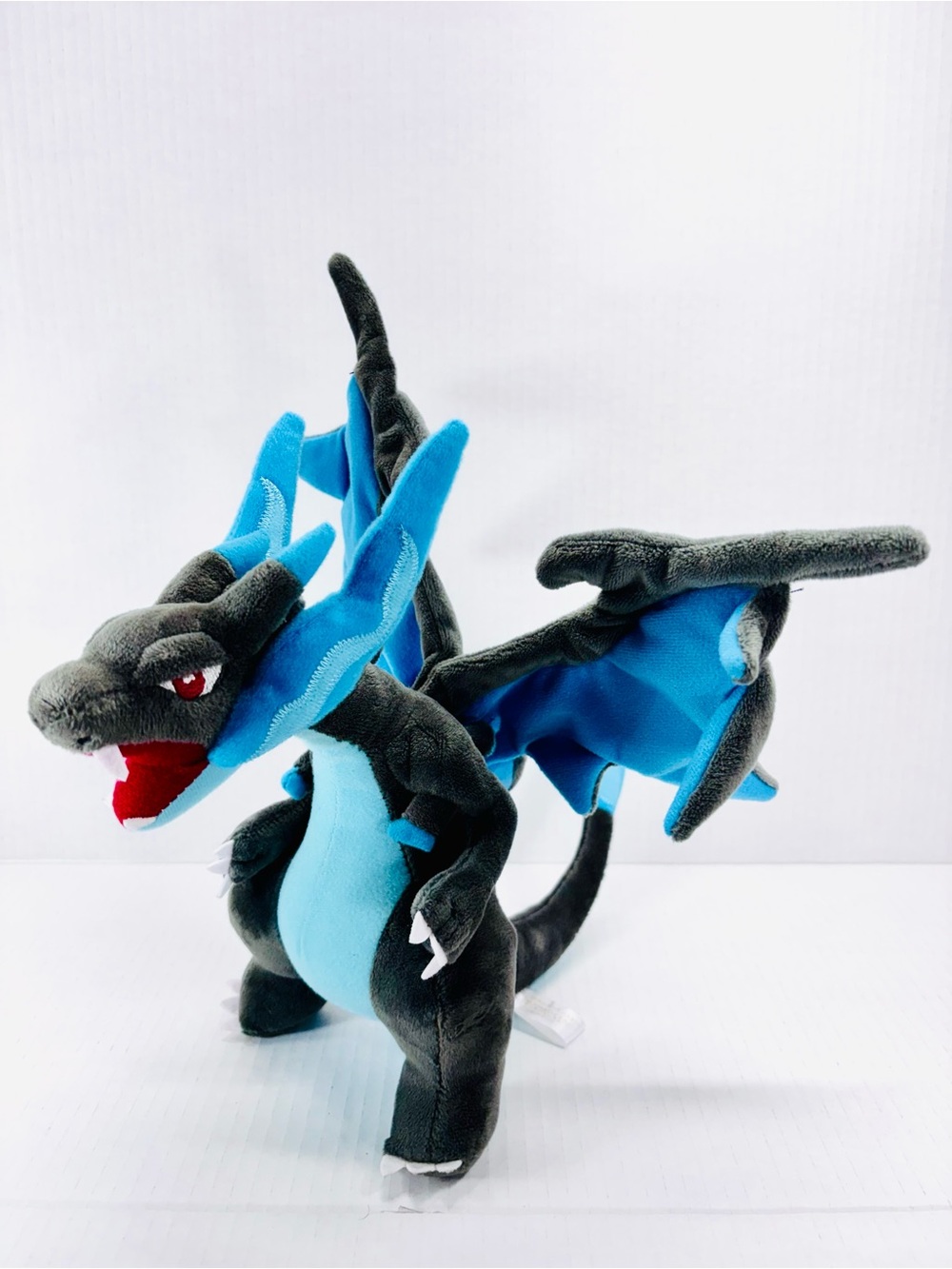 Pokemon Center Mega Charizard X Plush 2014 Black Blue Dragon Stuffed Animal 9"